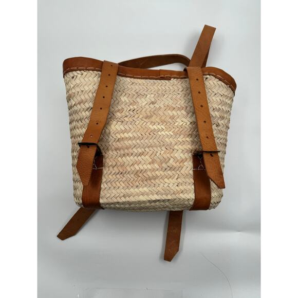 Anthropologie Leather Handle Market Backpack, Small - Picture 3 of 6
